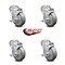 Service Caster 4 Inch Gray Polyurethane Wheel Swivel Bolt Hole Caster Set with Brake SCC SCC-BH20S414-PPUB-TLB-4 - alternate 6